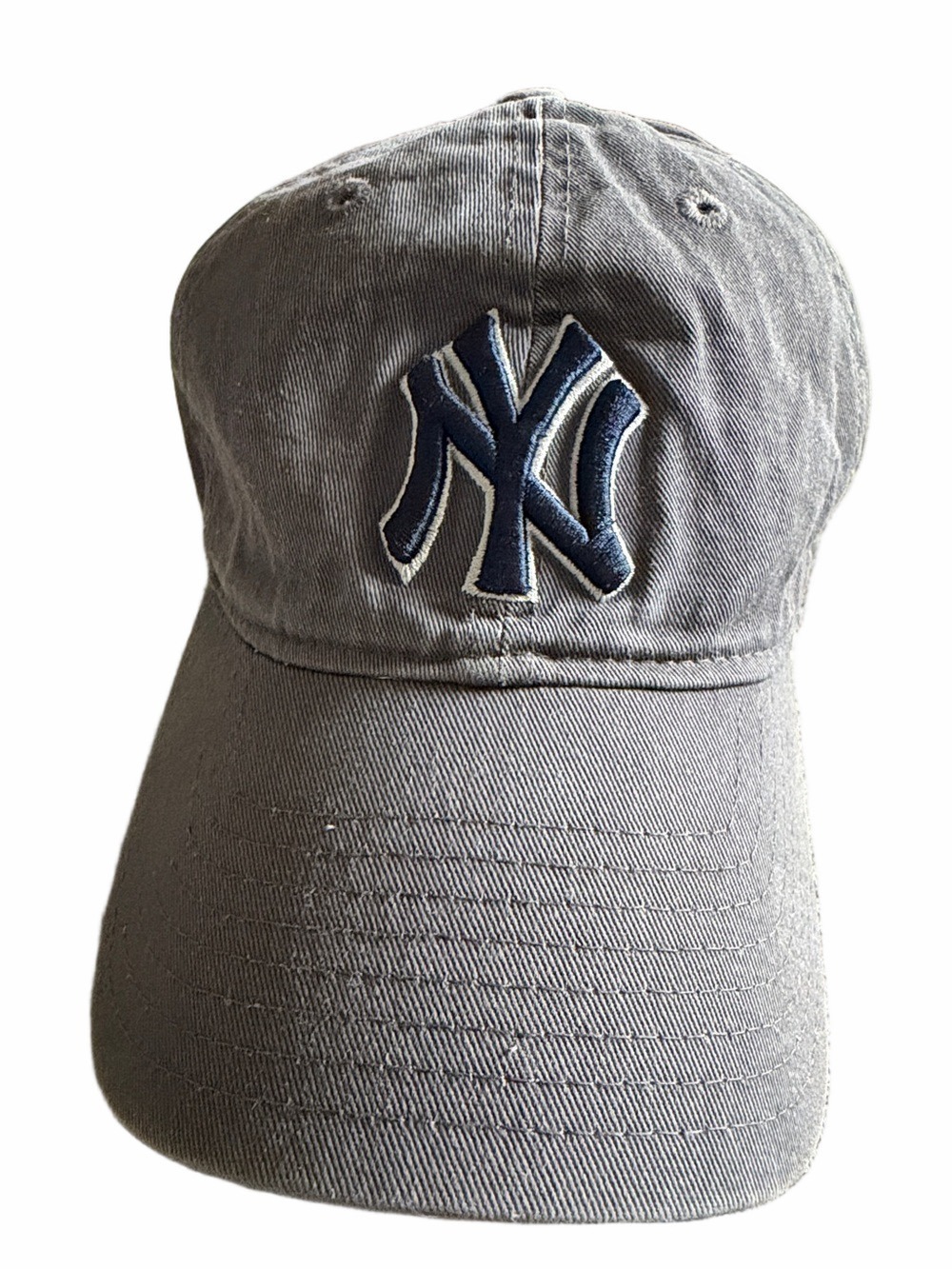 New Era NY Yankees Gray Cap Navy Embroidery Classic MLB Hat Adjustable